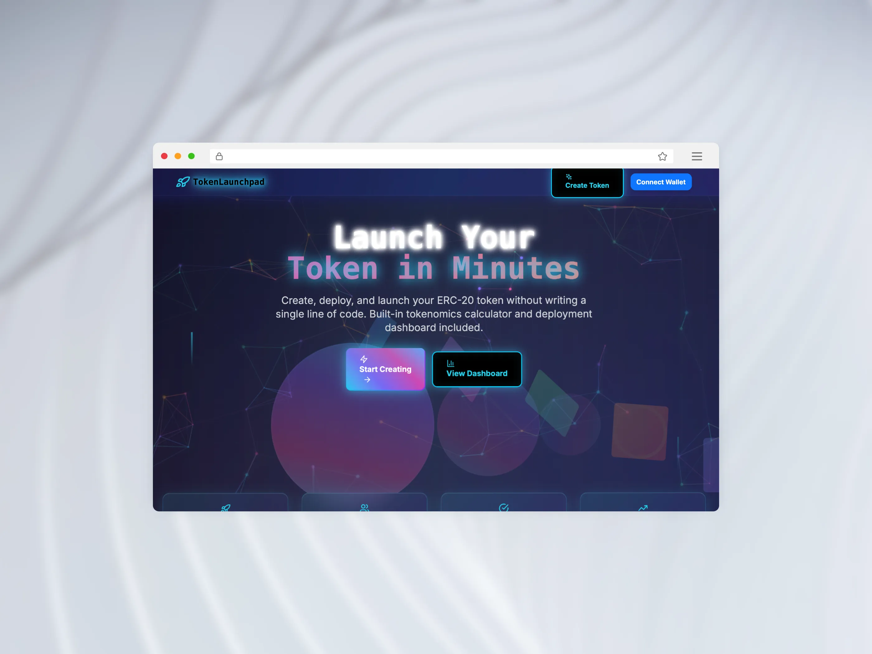 Token LaunchPad platform interface